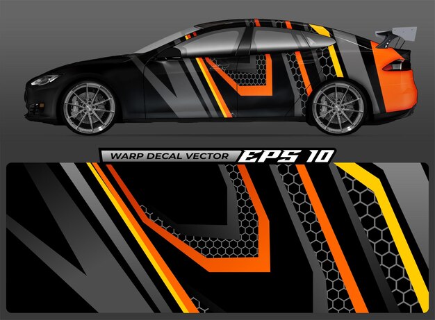 Livery Car Wrap Design Vector