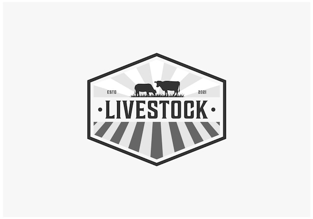 Livestock farm, ranch logo design inspirations