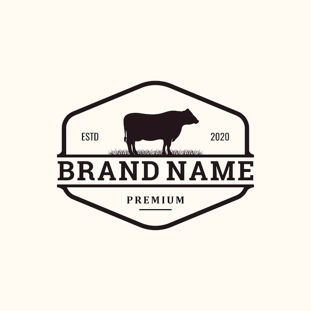 livestock vintage logo concept