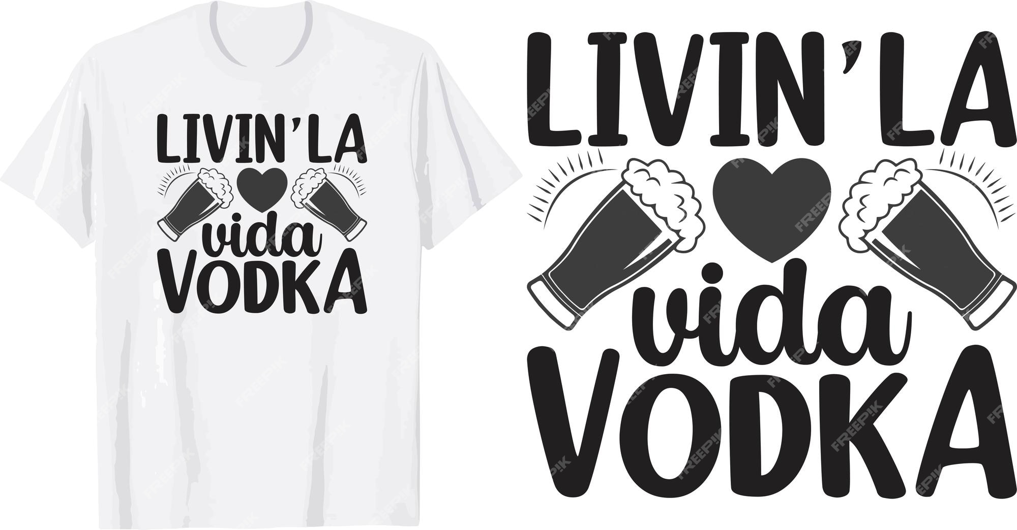 I Love Vodka T-Shirt Design