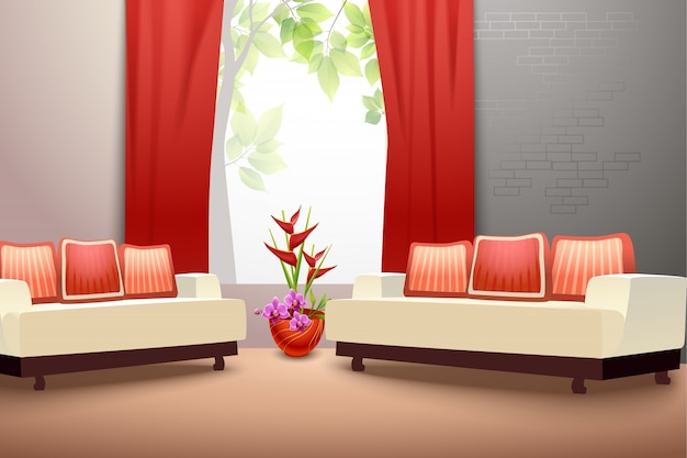 Vector living room background design