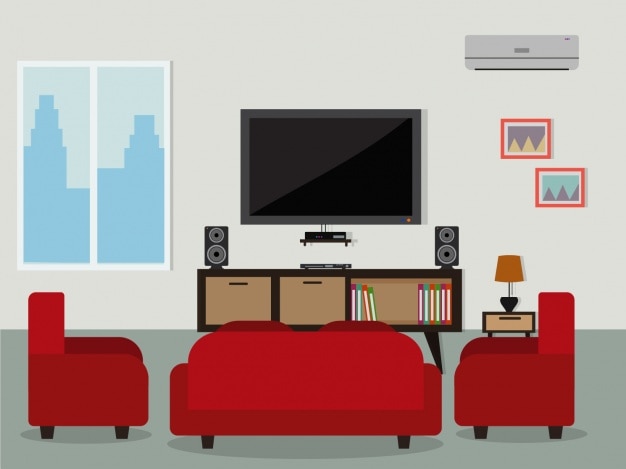 Vector living room background design