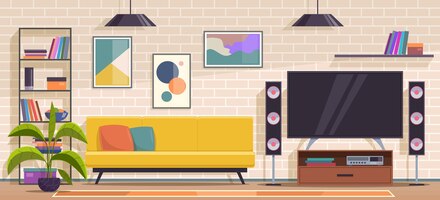 Living room design illustration