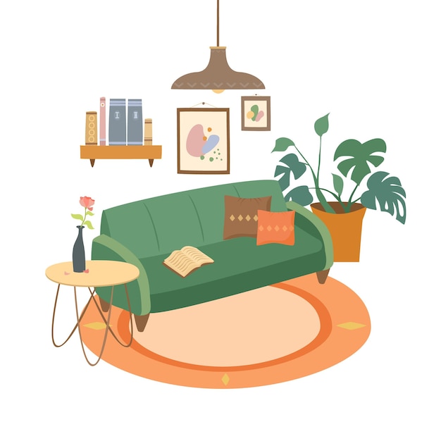 Vector living room design