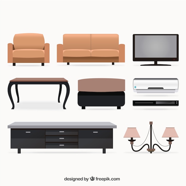 Vector living room furniture collection