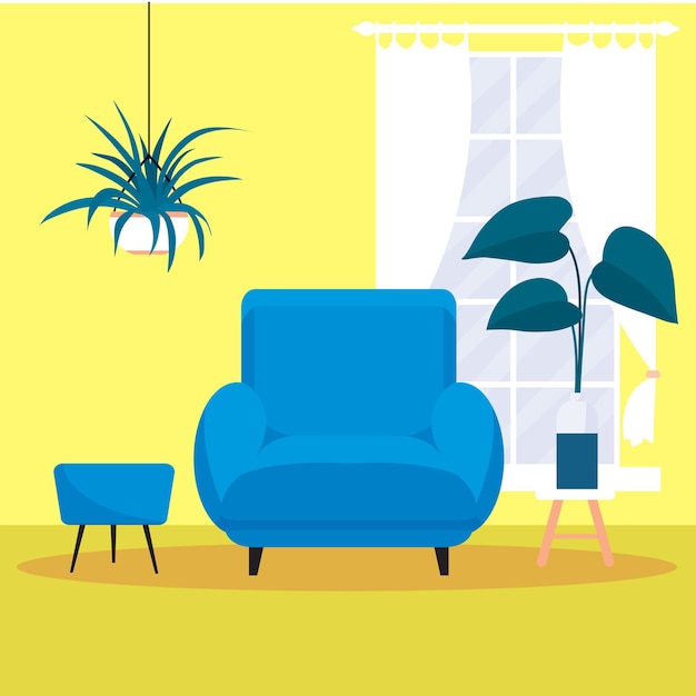 living room vector