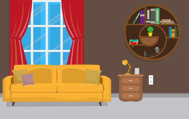 Vector living room