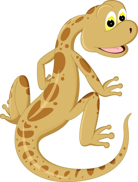 Vector lizard happy