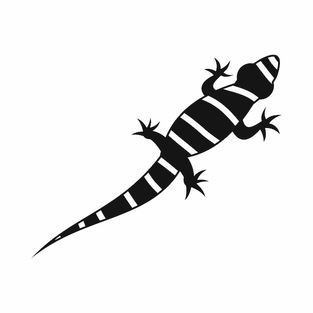 シンプルなスタイルのトカゲ アイコン分離ベクトル図 爬虫類のシンボル