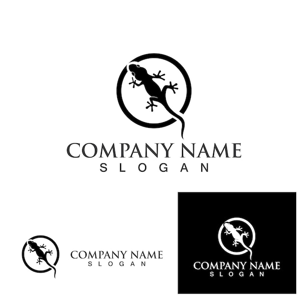 Lizard logo and symbol vector