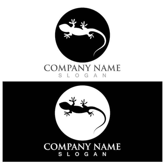 Vector lizard logo and vector template