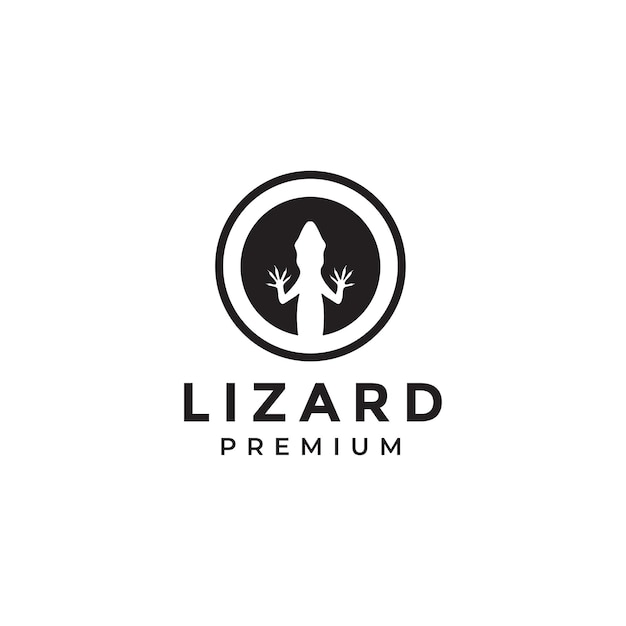 Lizard sand logo design black vector