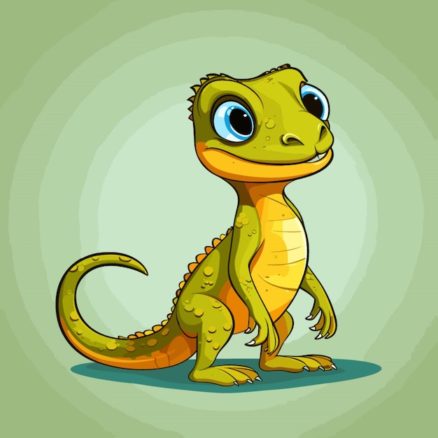 Vector lizard vector on white background