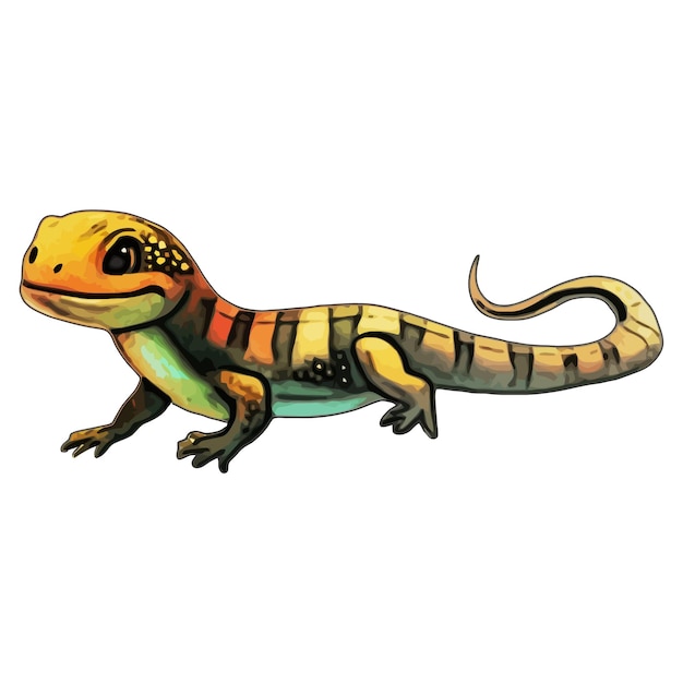 Lizard Watercolor vector Illustration