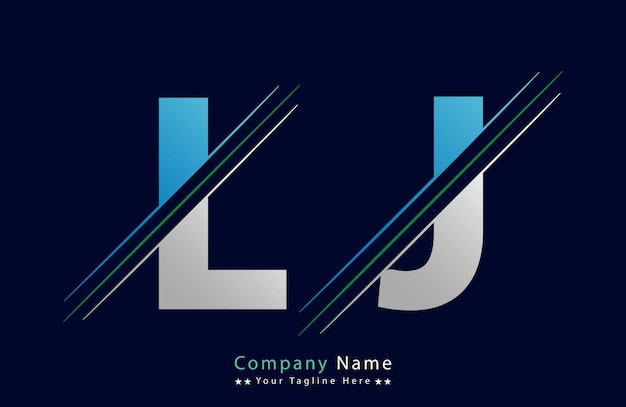 LJ Letter logo design vector template