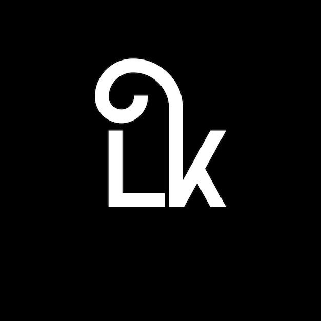 ベクトル l.k.logoのデザインはl.k.のアイコンl.l.kl.c.l.ll.m.l.l.d.l. l.t.l. l.l. (l.k.) のアイコン黒い色のベクトル文字のデザインです