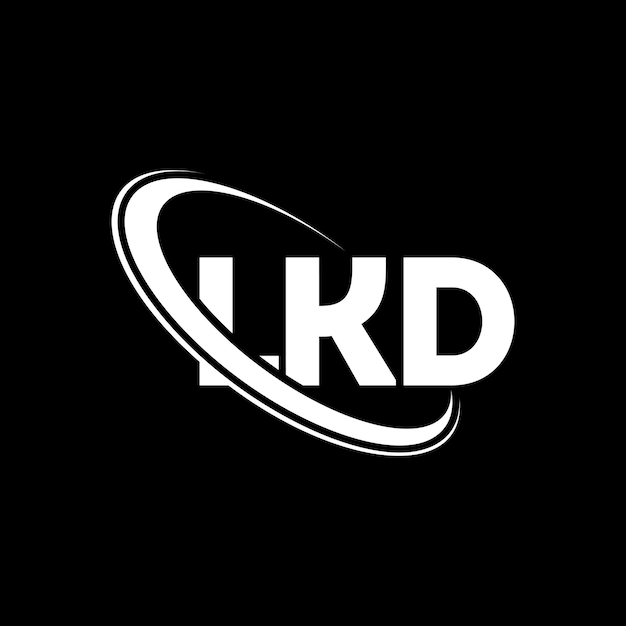 LKDのロゴ LKD文字 LKD字母 LKDロゴデザイン LKDサークルと大文字のモノグラムで結びついたLKD ロゴ テクノロジービジネスと不動産ブランドのLKDタイポグラフィー