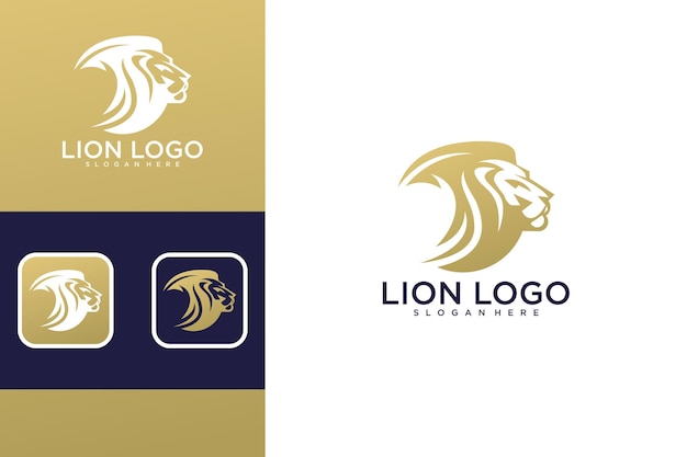 Lking of the jungle logo or lion logo design