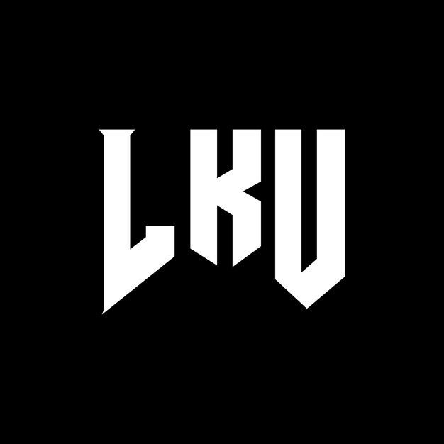 LKU letter logo ontwerp voor technologiebedrijf LKU logo ontwerp zwarte en witte kleurencombinatie LKU logo LKU vector LKU ontwerp LKU icoon LKU alfabet LKU typografie logo ontwerp
