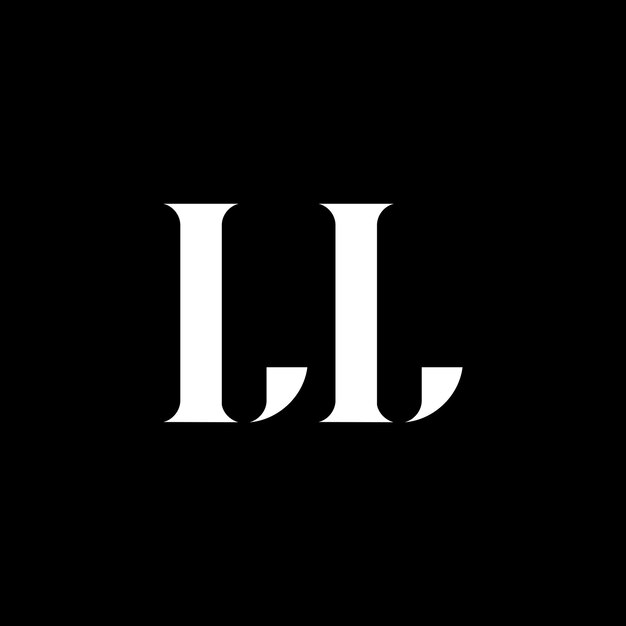 ベクトル l.l.l. 文字のロゴデザイン:l.l 文字のイニシャルl.l 大文字のモノグラム・ロゴll 文字のデザインll l lx9