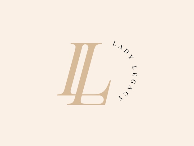 Логотип LL Lady Legacy Lady Preneur Шаблон