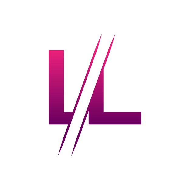 Elementi del modello di progettazione del logo della lettera ll logo vettoriale lettera ll