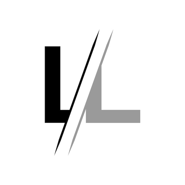 Vettore elementi del modello di progettazione del logo della lettera ll logo vettoriale lettera ll