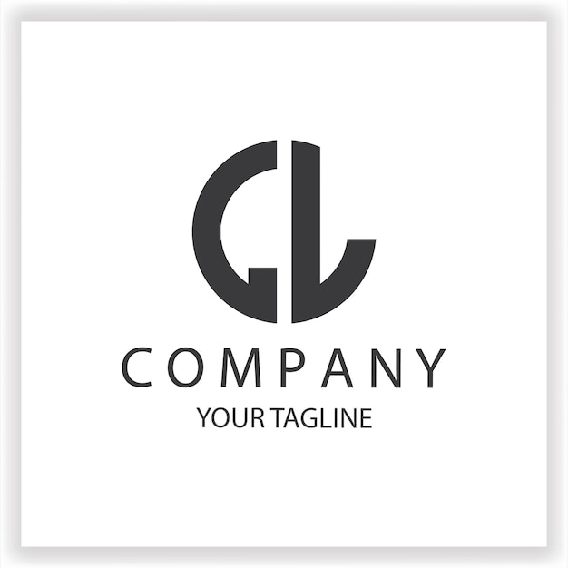 ll logo monogram simple and modern circle black colour design template premium elegant vector eps 10