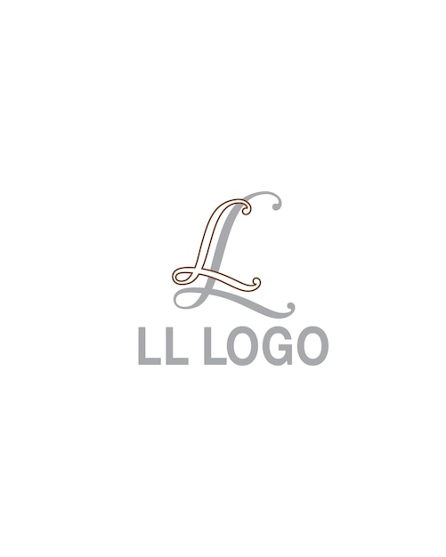 Vettore ll logo monogramma a progettazione vettoriale