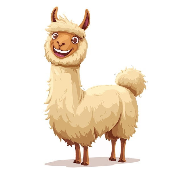 Llama_cartoon_alpaca_Lama_animal_vector