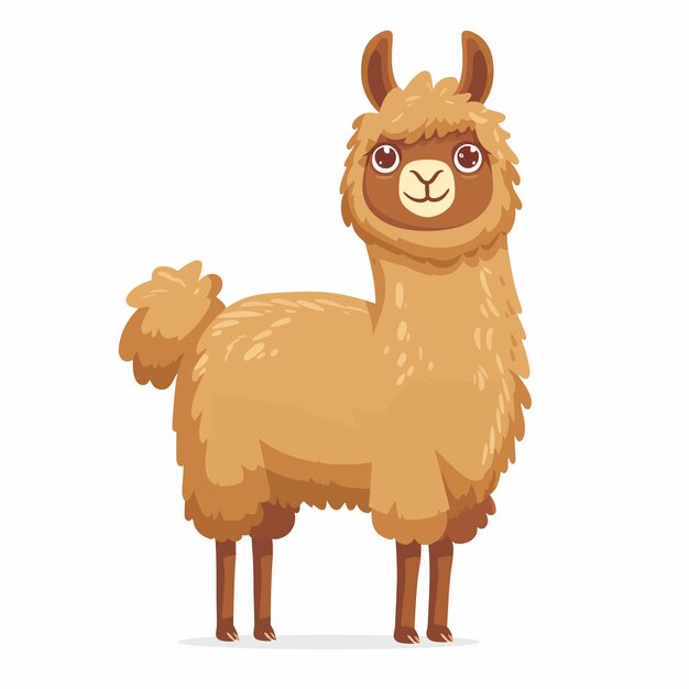 Llama_cartoon_alpaca_Lama_animal_vector