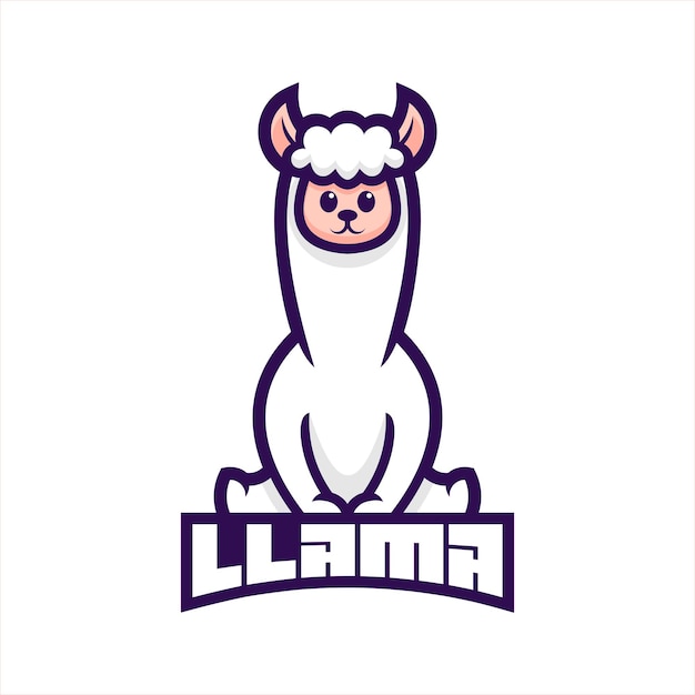 Llama design vector mascot