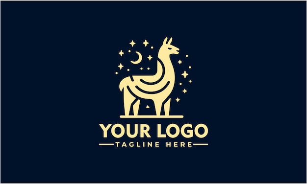 Logo llama llama mascotte logo design giocoso e cool per varie aziende