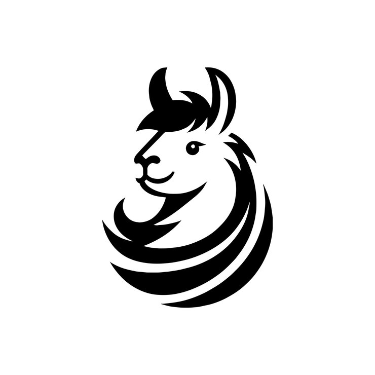 वेक्टर llama logo template isolated brand identity icon abstract vector graphic