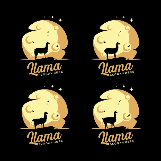 Llama silhouette logo on the moo