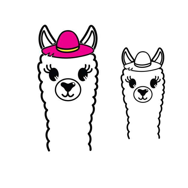 Llama SVG vector design