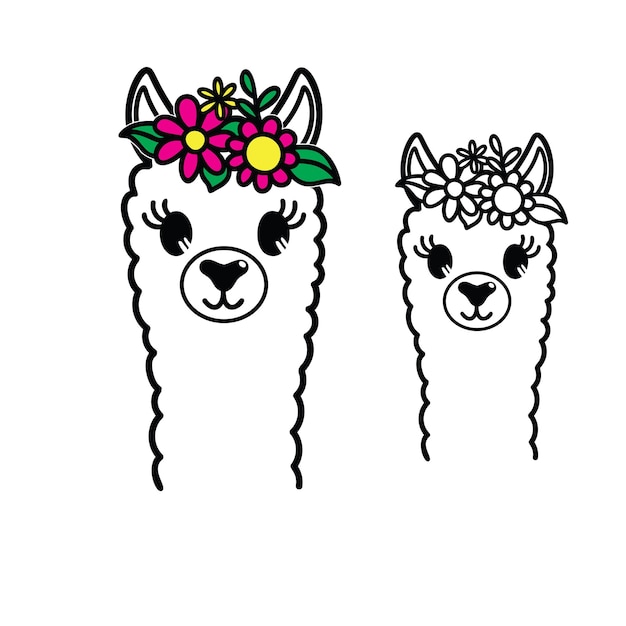 Векторный дизайн Llama SVG