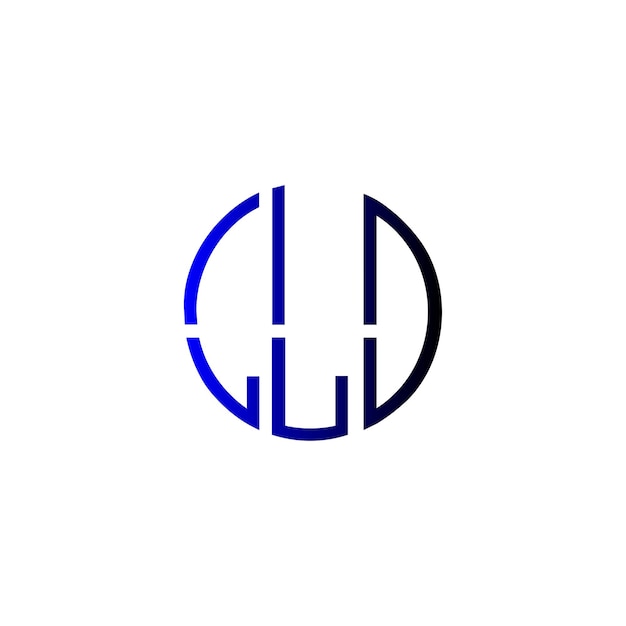 lld creative initial circle timeless negative space monogram logo design