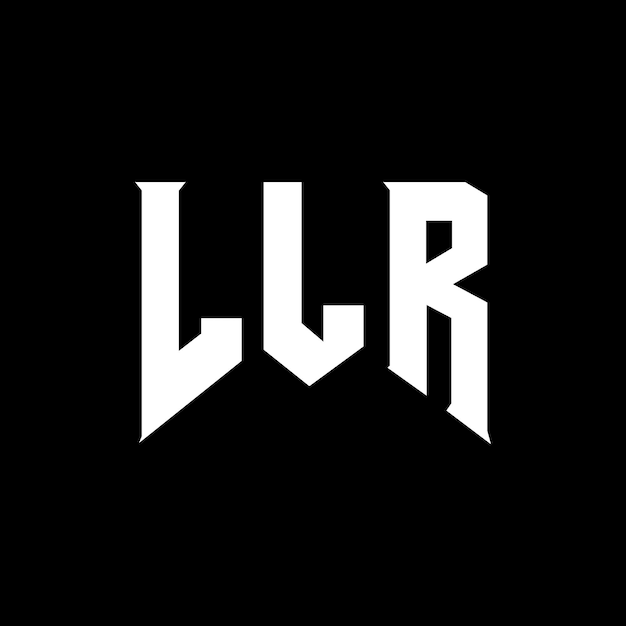 LLR letter logo design for technology company LLR logo design black and white color combination LLR logo LLR vector LLR design LLR icon LLR alphabet LLR typography logo design