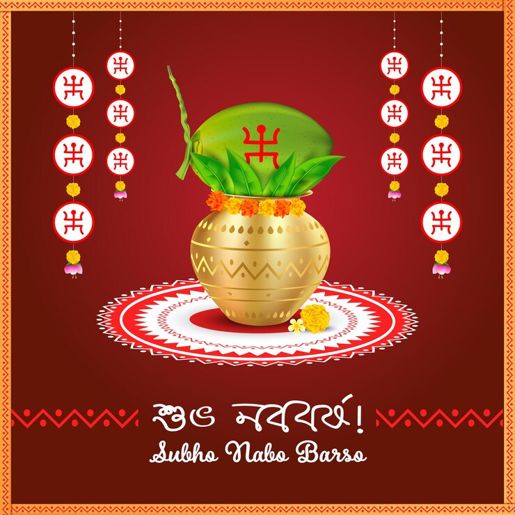 वेक्टर llustration of bengali new year pohela boishakh