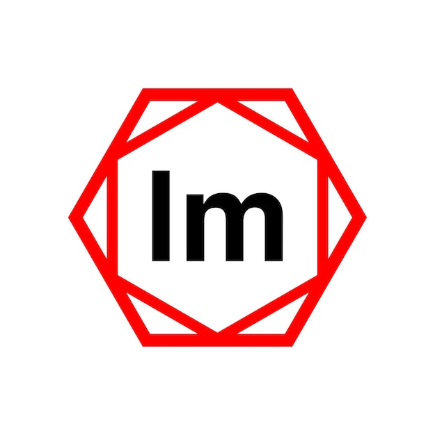 LM bedrijfsnaam beginletters pictogram LM monogram