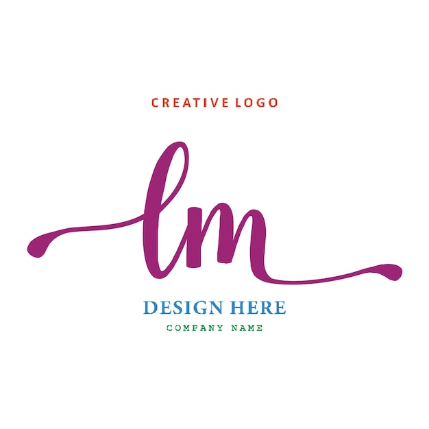LM lettering logo is simple easy to understand and authoritative