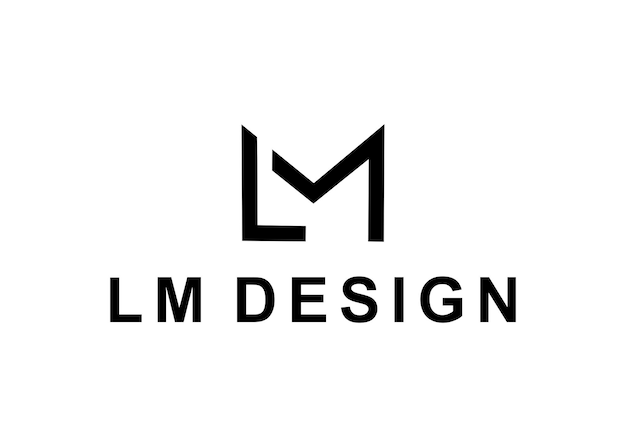 Vector lm logo design vector illustration