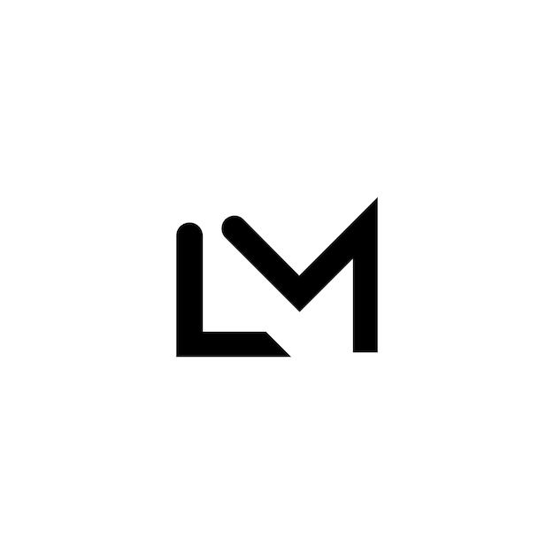 Lm logo lettera design vettoriale