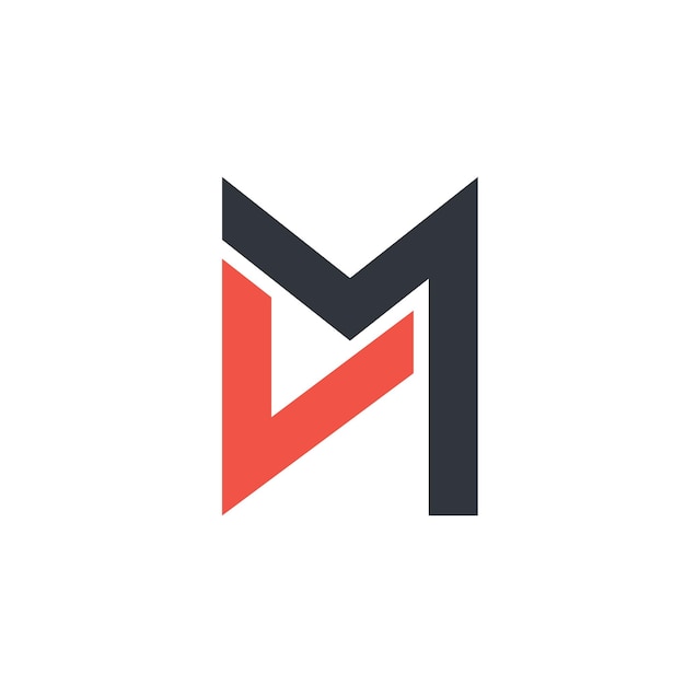 LM 또는 M 문자 벡터 아이콘 템플릿 그림