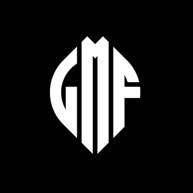 lmf circle letter logo design with circle and ellipse shape lmf ellipse letters with typographic style the three initials form a circle logo lmf circle emblem abstract monogram letter mark vector