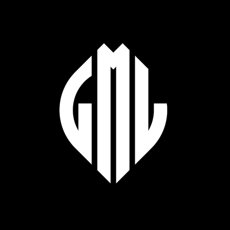 Vector lml 圓形字母標誌設計:圓形和圆形 lml 圆字母:字體風格 三個頭字母形成一個圓形標誌 lml 圆形章 摘要 單字母 字母 標誌 矢量