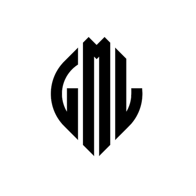 Lml cerchio lettera logo design con forma di cerchio e ellisse lml ellisse lettere con stile tipografico le tre iniziali formano un logo cerchio lml cerchio emblema astratto monogramma lettera segno vettore