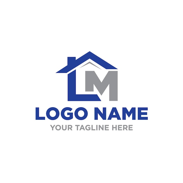 LMrealestateandpropertylogodesignvector