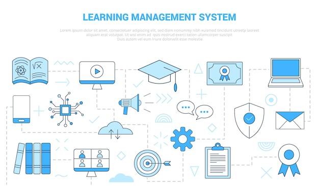 Lms learning management system concept